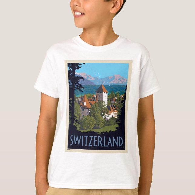 Chillon Castle | Schweiz T Shirt (Framsida)