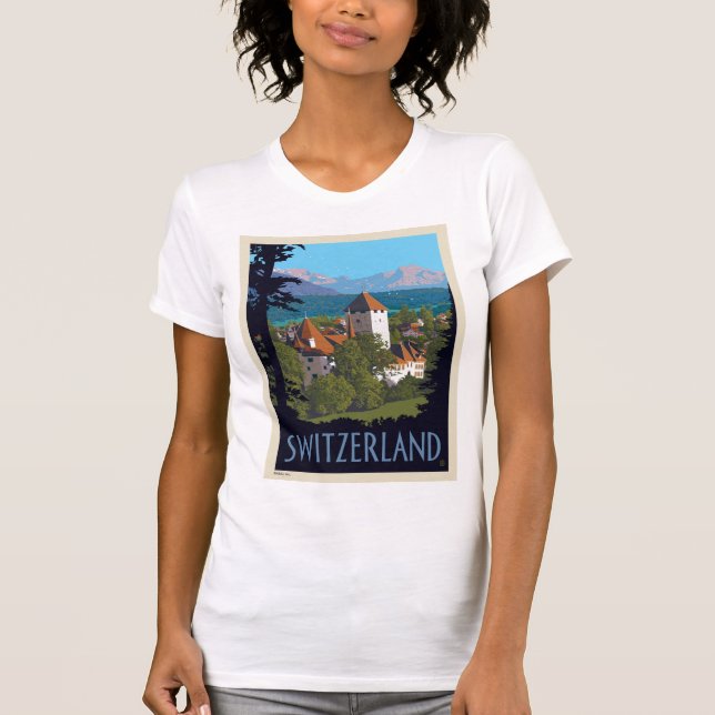 Chillon Castle | Schweiz T Shirt (Framsida)