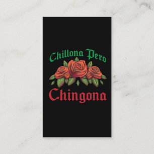 Chillona Pero Chingona Latina Gråter Baby men Bad Visitkort