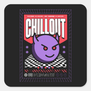 Chillout Streetwear Fyrkantigt Klistermärke