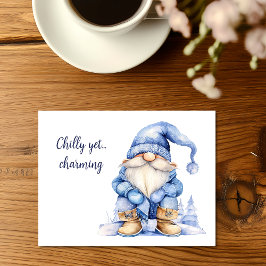 Chilly ändå Charming Gnome Helg Vykort