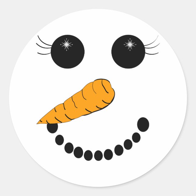 Chilly Ansikte Runt Klistermärke (Framsida)