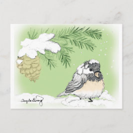 Chilly Chickadee Vykort
