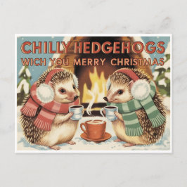 Chilly hedgehog-jul vykort
