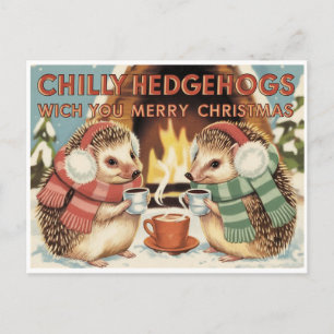 Chilly hedgehog-jul vykort