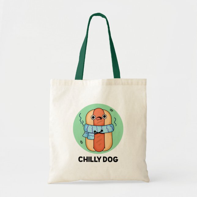 Chilly Hund Funny Chili Hett Hund Pun Tygkasse (Framsidan)