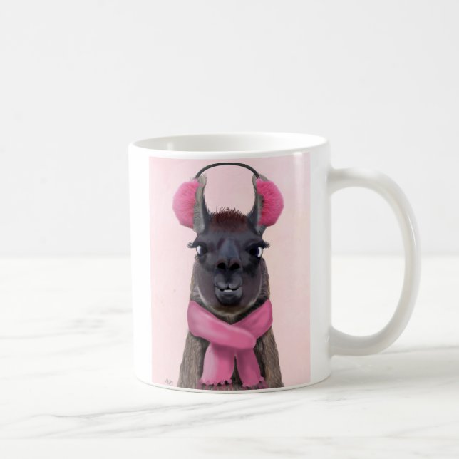 Chilly Llama Rosa Kaffemugg (Höger)