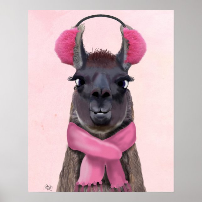 Chilly Llama Rosa Poster (Framsidan)