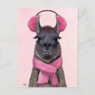 Chilly Llama Rosa Vykort