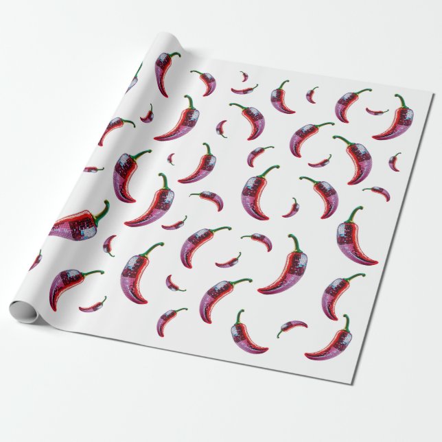 Chilly Pepper Disco Vibes Presentpapper (Utrullad)