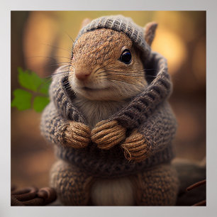 Chilly Squirrel Poster