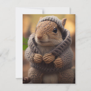 Chilly Squirrel Vykort