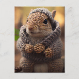 Chilly Squirrel Vykort