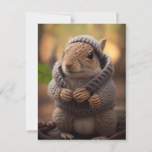 Chilly Squirrel Vykort