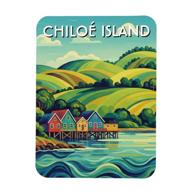 Chiloé Island Chile Resa Magnet (Vertikal)
