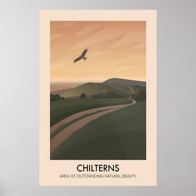 Chilterns AONB Travel Poster (Framsidan)