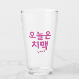 Chimaek 치 맥 Beer Glass Glaskopp