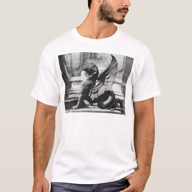 Chimär från fontänen för St. Michel, Paris T-shirt (Framsida)