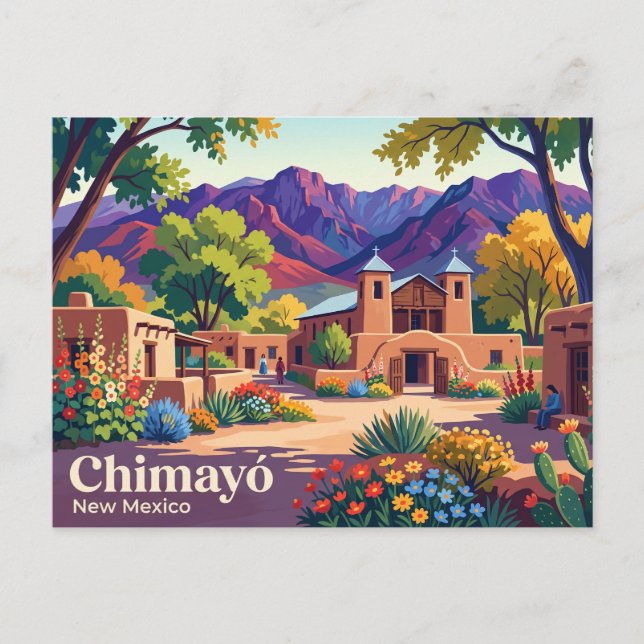 Chimayó, New Mexico USA Vykort (Framsida)