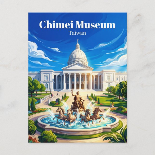 Chimei Museum Taiwan översätts till svenska som Ch Vykort (Framsida)