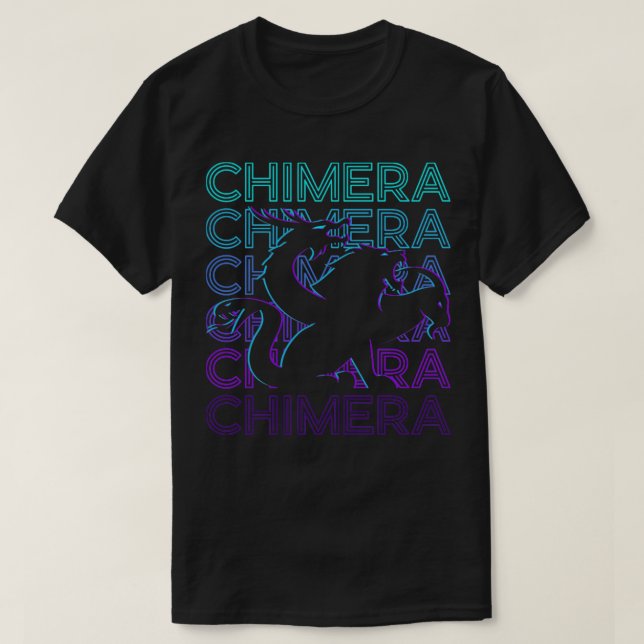 Chimera Ancient Grekisk mythology Retro Gift T Shirt (Design framsida)