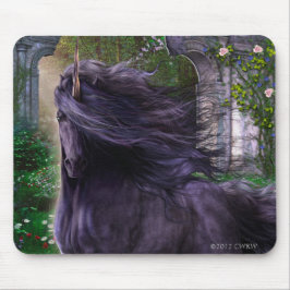 Chimera den svart unicornen Mousepad Musmatta