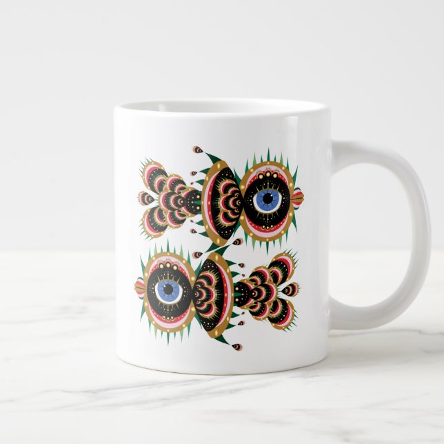 Chimera - Fish Bird Jumbo Mugg (Höger)