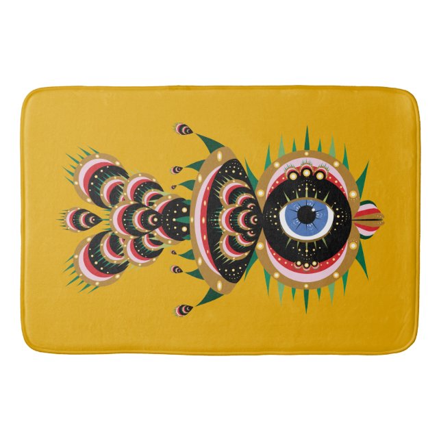 Chimera - Fisk fågel Bath Mat Badrumsmatta (Framsidan)