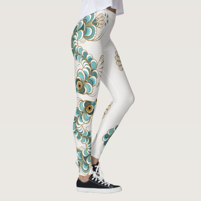 Chimera - Lagar för peacock Seahorse All-over-Prin Leggings (Höger)