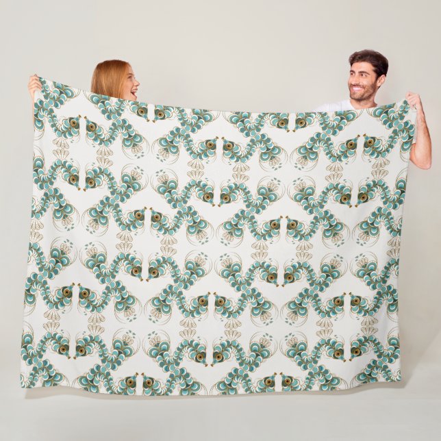 Chimera - Peacock Seahorse Fleece Blanket (På plats)