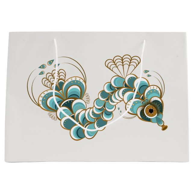 Chimera - Peacock Seahorse Large Gift Bag (Framsidan)