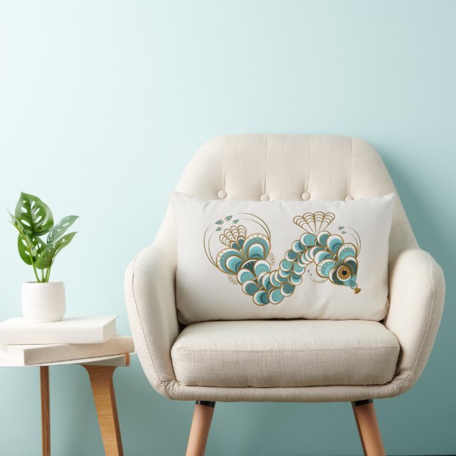 Chimera - Peacock Seahorse Lumbar Pillow Lumbarkudde (Stol)