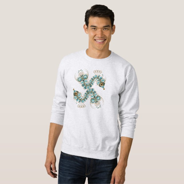 Chimera - Peacock Seahorse Unisex Sweatshirt (Hel framsida)