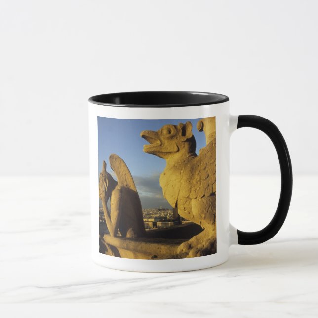 Chimera, re Dame-katedralen, Paris, Frankrike Mugg (Höger)