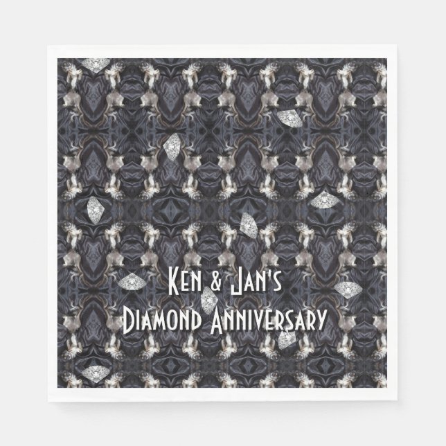 Chimigos - Chihuahuas och Diamonds Art Deco Pappersservett (Framsidan)