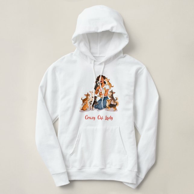 Chimigos - Crazy Chi Lady - Chihuahua Mom T Shirt (Design framsida)