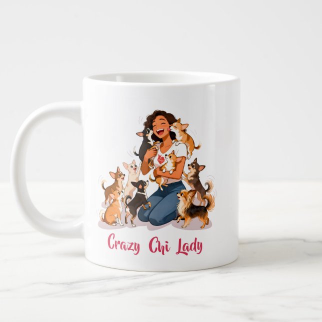 Chimigos - Galen Chi-damen - Chihuahua  Jumbo Mugg (Vänster)