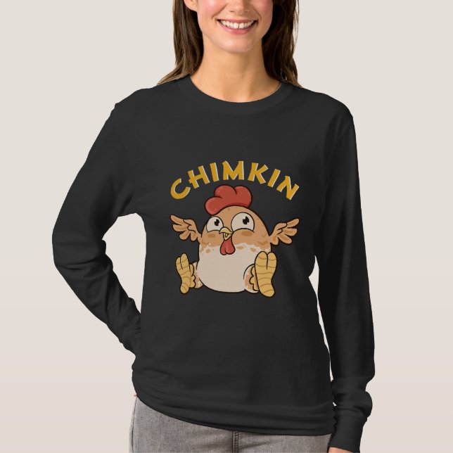 Chimkin Fat Derpy Chicken Meme   T Shirt (Framsida)