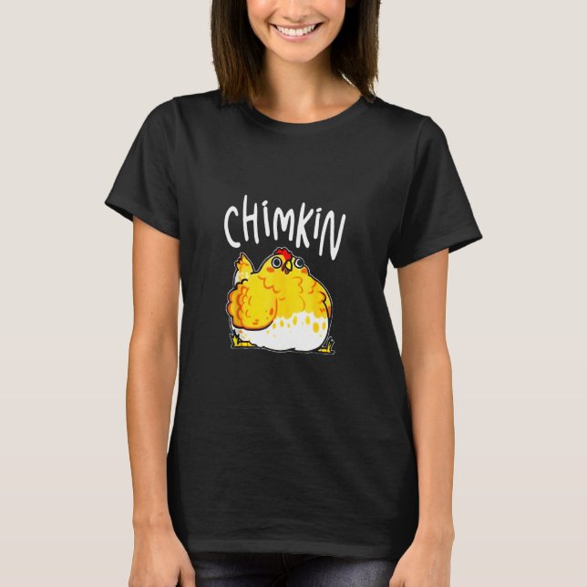 Chimkin Funny Tjock Chicken Derpy Tjock Chicken T Shirt (Framsida)