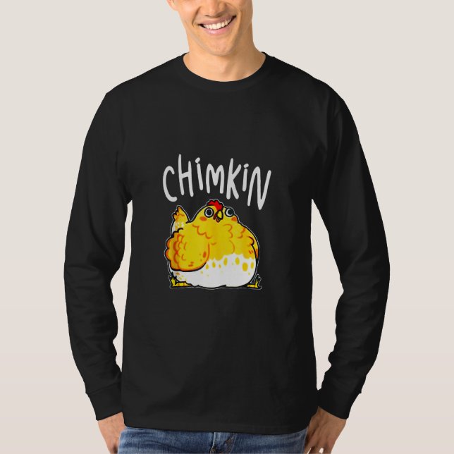 Chimkin Funny Tjock Chicken Derpy Tjock Chicken T Shirt (Framsida)