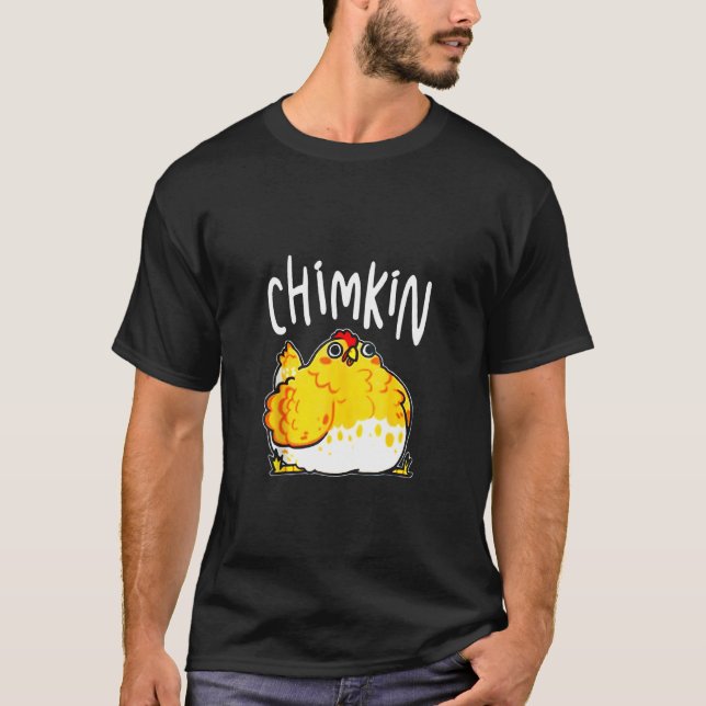 Chimkin Funny Tjock Chicken Derpy Tjock Chicken T Shirt (Framsida)