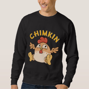 Chimkin Tjock Derpy Chicken Memine Lång Ärmad Tröja