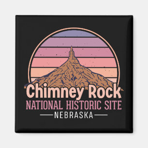 Chimney Rock Nebraska Vintage Tryck – Retro Magnet
