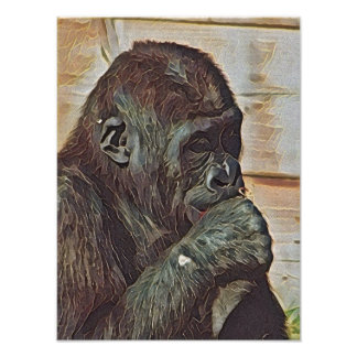 CHIMP ART FOTOTRYCK
