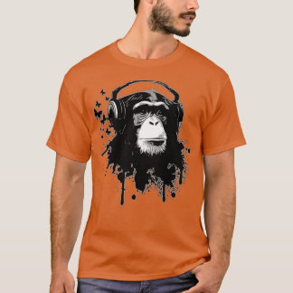 Chimp Business Chimpanzee Ape Butterfly Bläck T Shirt