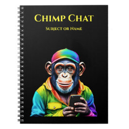 Chimp Chatta-Chimpanzee med Mobil- Anteckningsbok