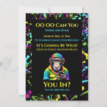 Chimp Chatta- Colorful Chimpanzee med Mobila