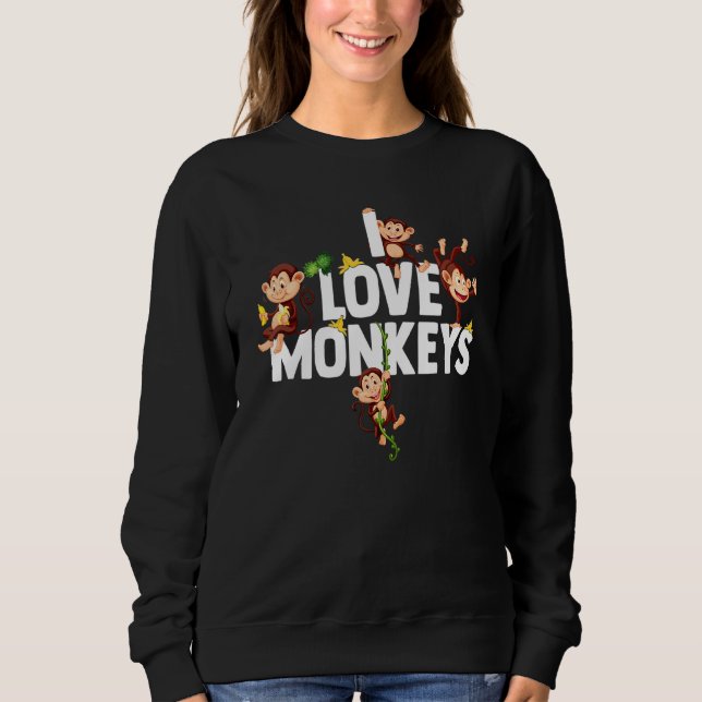 Chimp I Kärlek Monkey Chimpanzee Monkey T Shirt (Framsida)