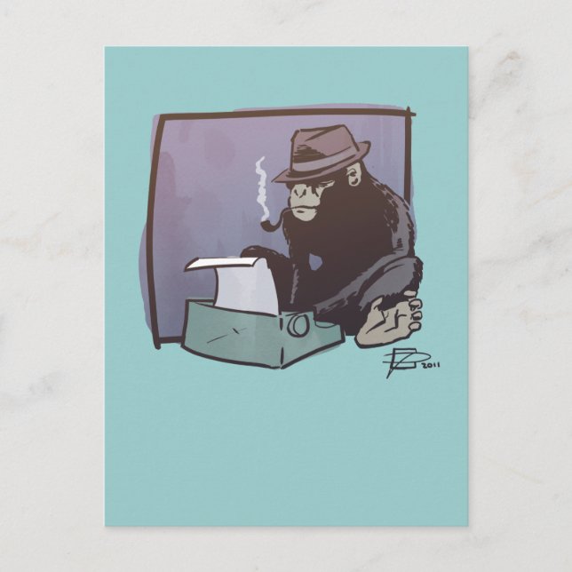 Chimp kan Nyckel vykort (Framsida)