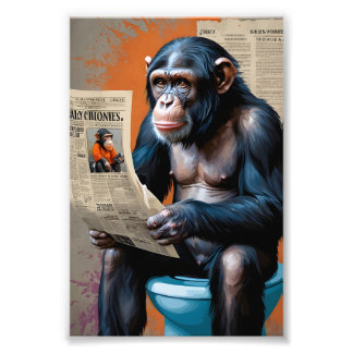 Chimp Kung i pop Art - djärv realism och dynamiskt Fototryck